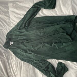 Athleta Dark Green Open Cardigan